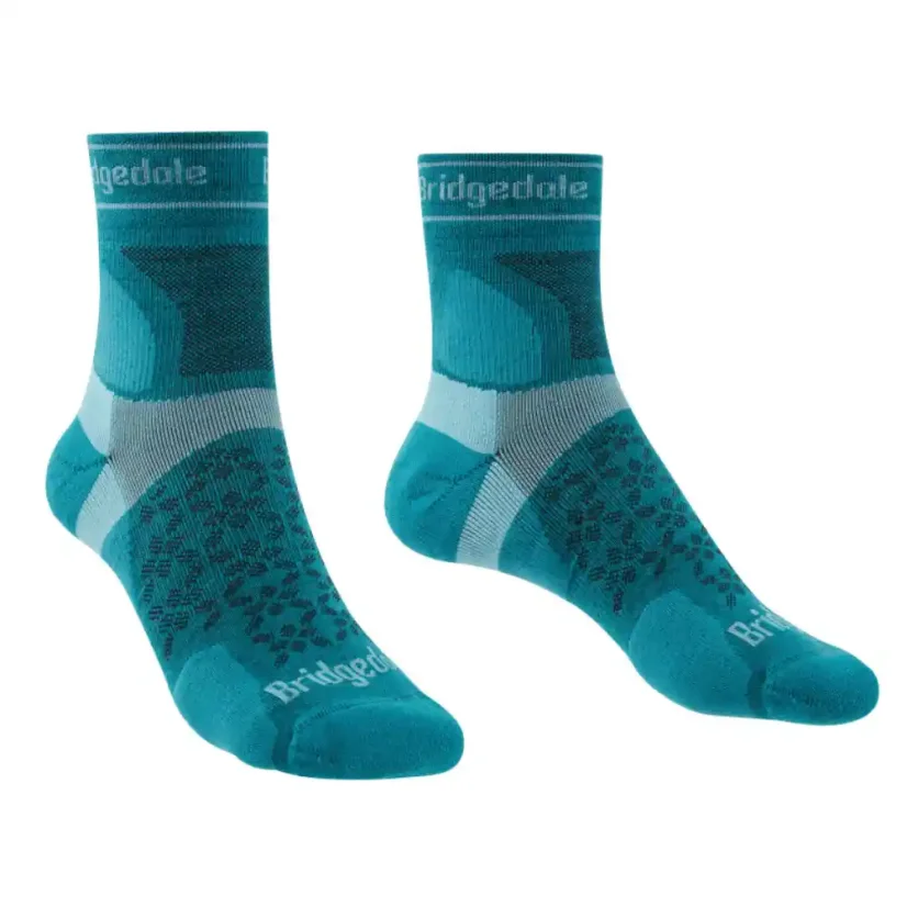 Dámske ponožky Bridgedale Trail Run UL T2 MS 3/4 crew teal