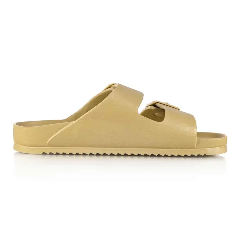 Dámske šľapky Coqui KONG golden beige shiny