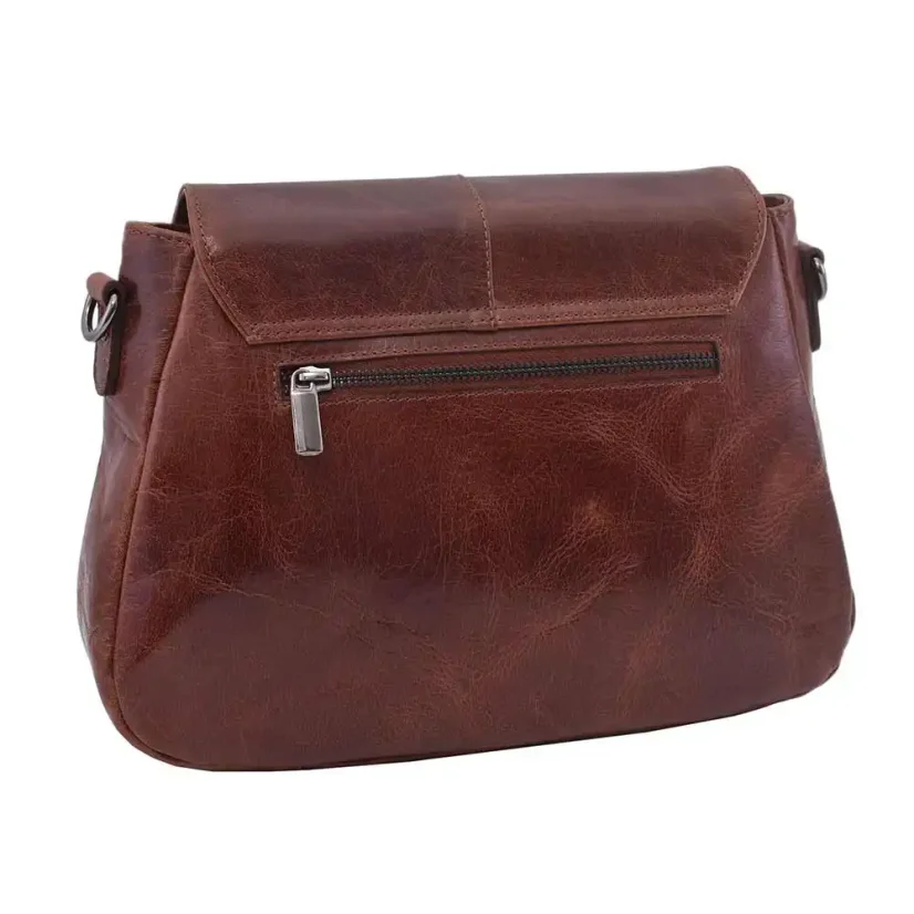 Dámska kožená kabelka Mercucio 250706 koňak