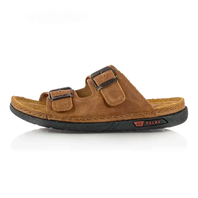 Pánske šľapky MEDI LINE M01 Havan RED hnedé