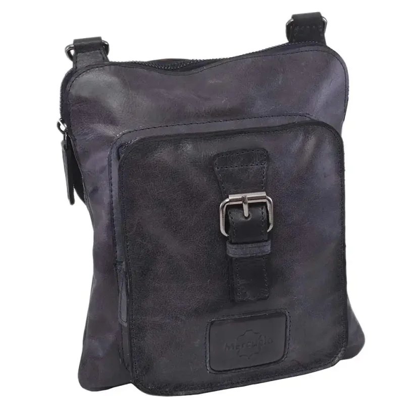 Pánska kožená taška cez rameno Mercucio 250862 modrá