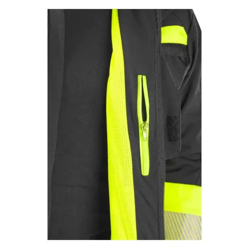 Pánska montérková blúza CXS NAOS čierna-žltá HV žltá, reflexné-pruhy