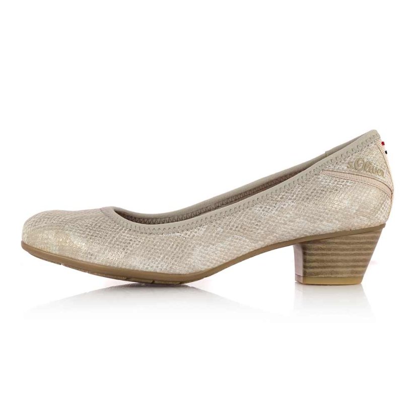 Dámske lodičky s.Oliver 5-22301-26 497 champagne snake