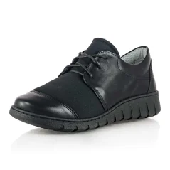 Dámske poltopánky De-Plus 1478 čierne + stretch