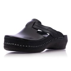 Zdravotné čierne šľapky Batz Flower Black