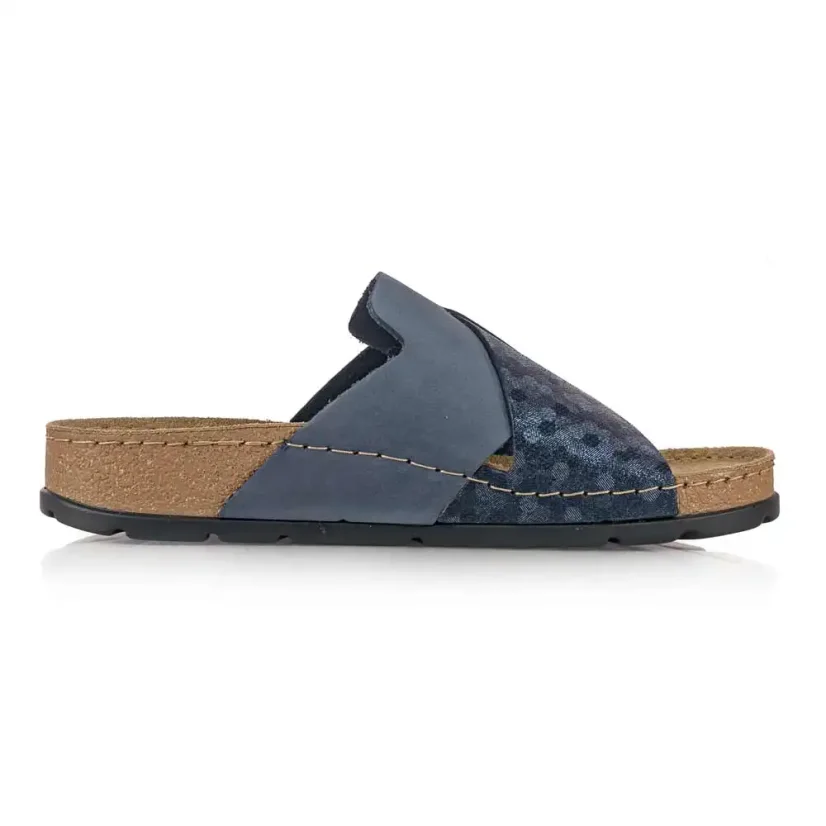 Dámske modré zdravotné šľapky Batz Marina blue mix