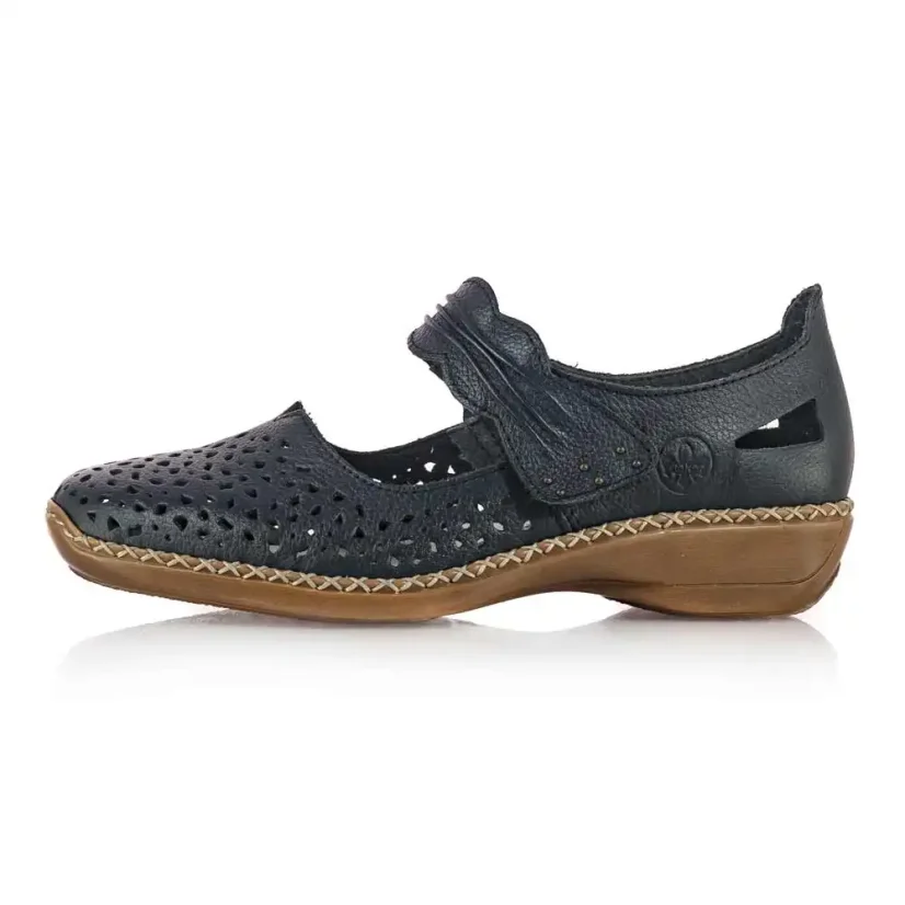 Dámske poltopánky Rieker 41399-14 modré