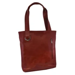 Dámska kožená kabelka Mercucio 250712 červená