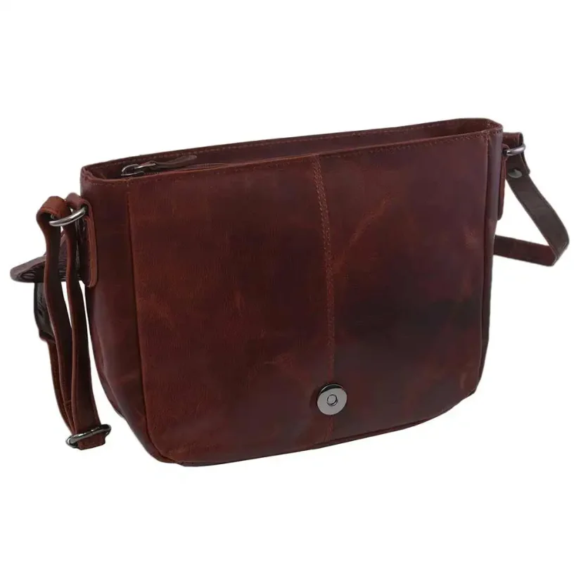 Dámska kožená kabelka Mercucio 390112 koňaková