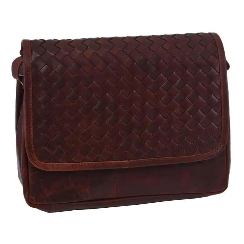 Dámska kožená kabelka Mercucio 390220 koňaková