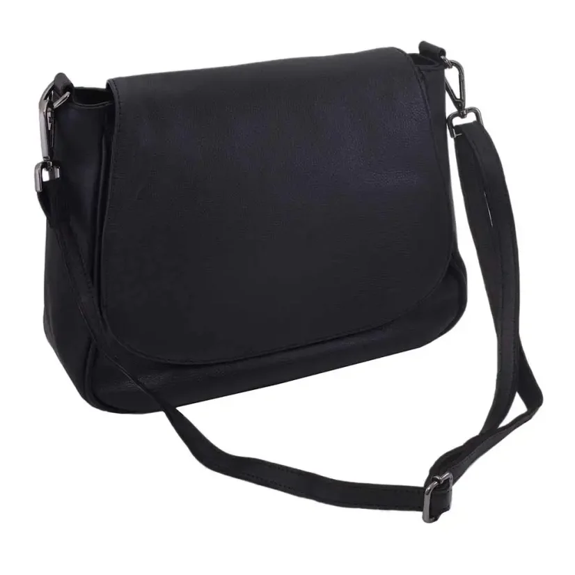 Dámska kožená kabelka Mercucio 250705 čierna