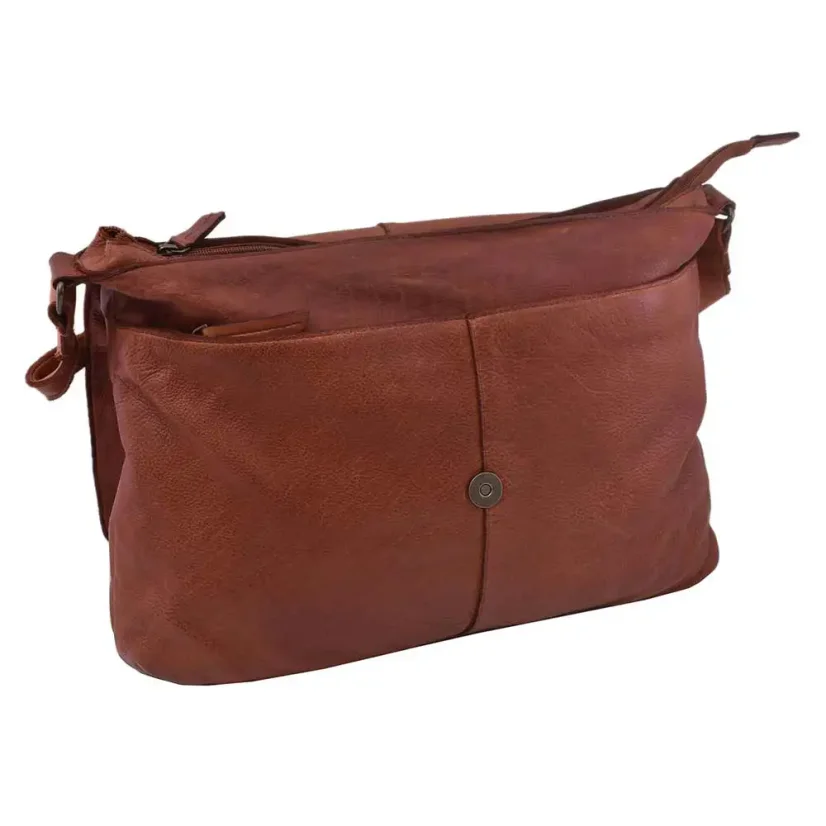 Dámska kožená kabelka Mercucio 270110 koňaková