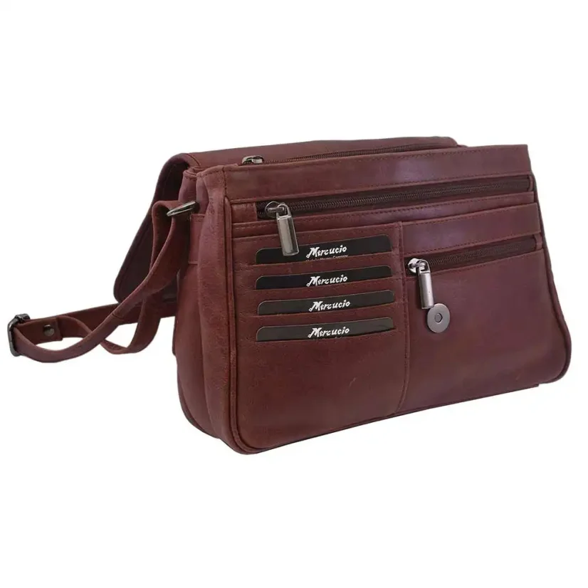 Dámska kožená kabelka Mercucio 220108 ružová