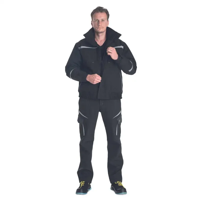 Cerva EMERTON STR zimná pilot bunda čierna