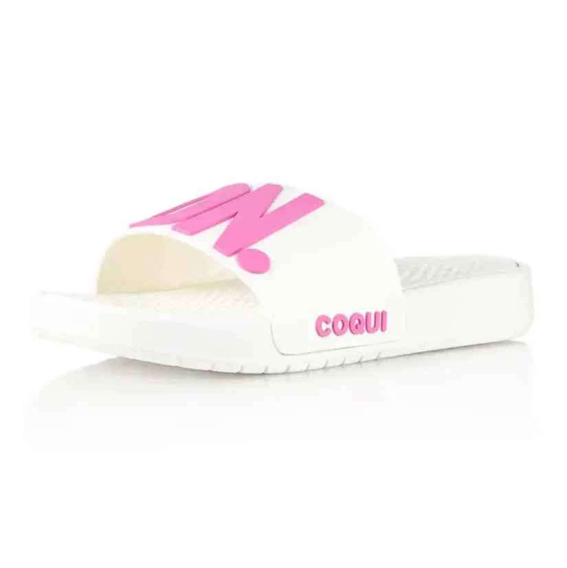 Dámske šľapky Coqui SPEEDY White/Dk. Pink Relax On