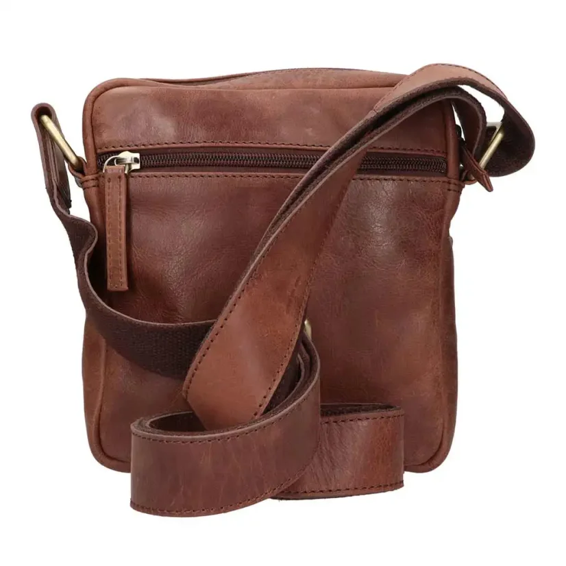 Kožená taška cez plece Lagen BLC-24-2642 hnedá