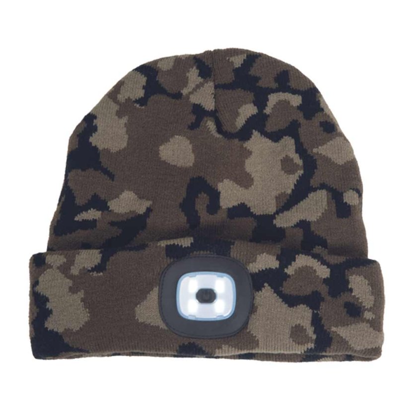 Čiapka Cerva DEEL LED camouflage s led lampou - nabíjateľná s USB