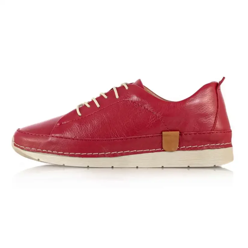 Dámske poltopánky WellFoot 24056 - červené