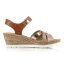 Dámske bronzové sandále Rieker 61900-90