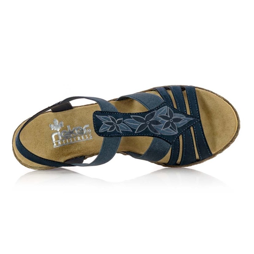 Dámske modré sandále Rieker V2411-14