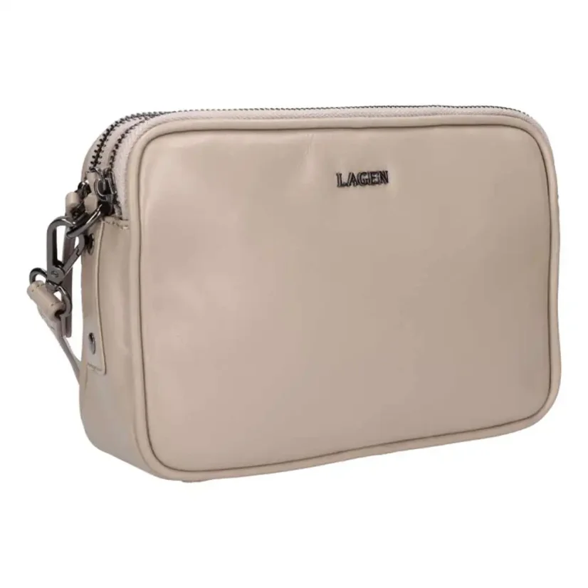 Dámska kožená kabelka Lagen BLC-24-2712 béžová
