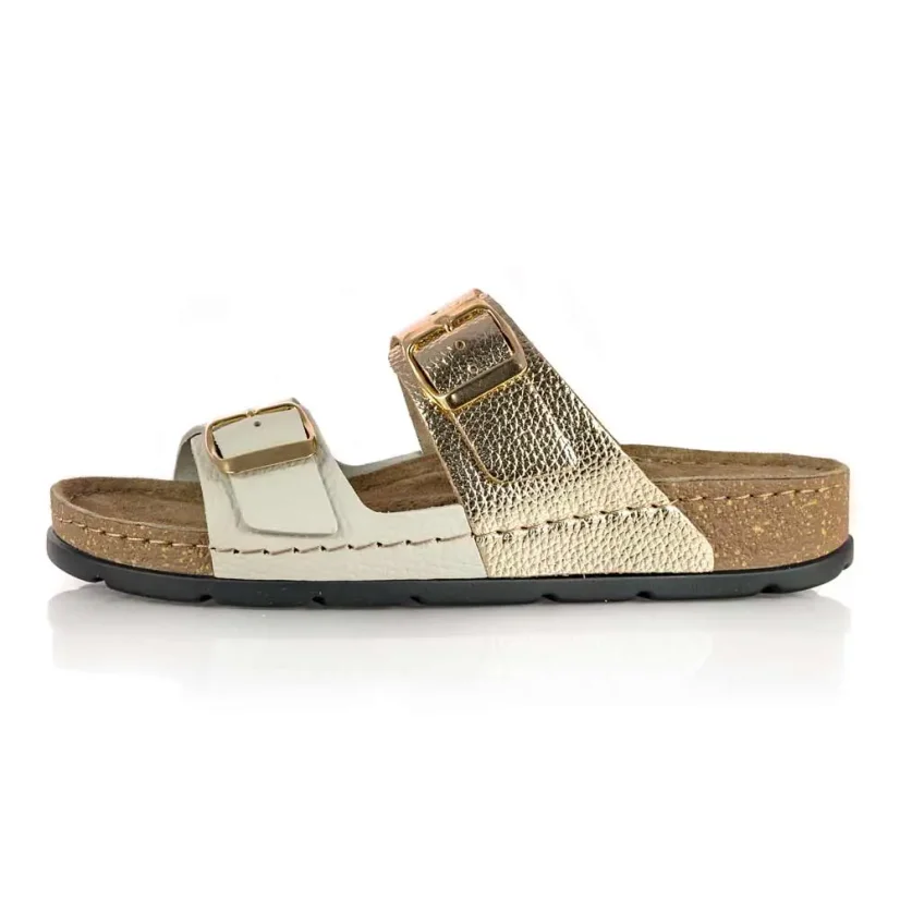 Dámske zdravotné šľapky Batz Mallorca beige gold