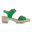 Dámske kožené zelené sandále Remonte D0N52-53