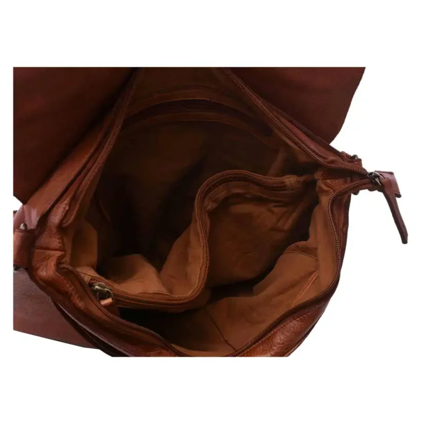 Dámska kožená kabelka Mercucio 270110 koňaková