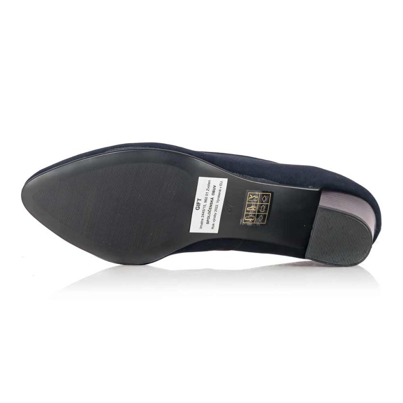 Dámske modré lodičky Gift B12-10 GR