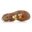 Dámske hnedé kožené sandále Remonte D3655-24
