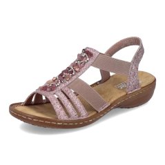 Dámske ružové sandále Rieker 60818-31