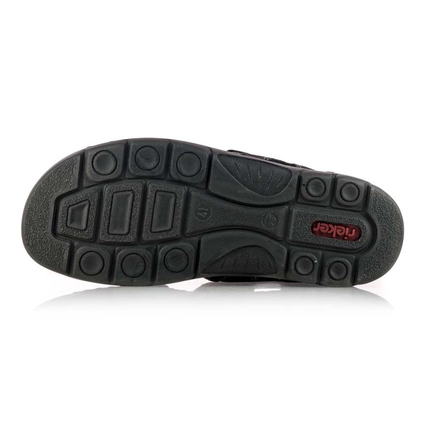 Pánske čierne sandále Rieker 26274-00