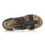 Dámske modré kožené sandále Rieker 66187-14