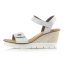 Dámske biele kožené sandále Rieker 68554-80