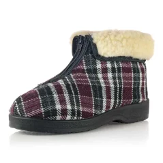 Dámske zateplené papuče Mjartan 8075-K78L červené