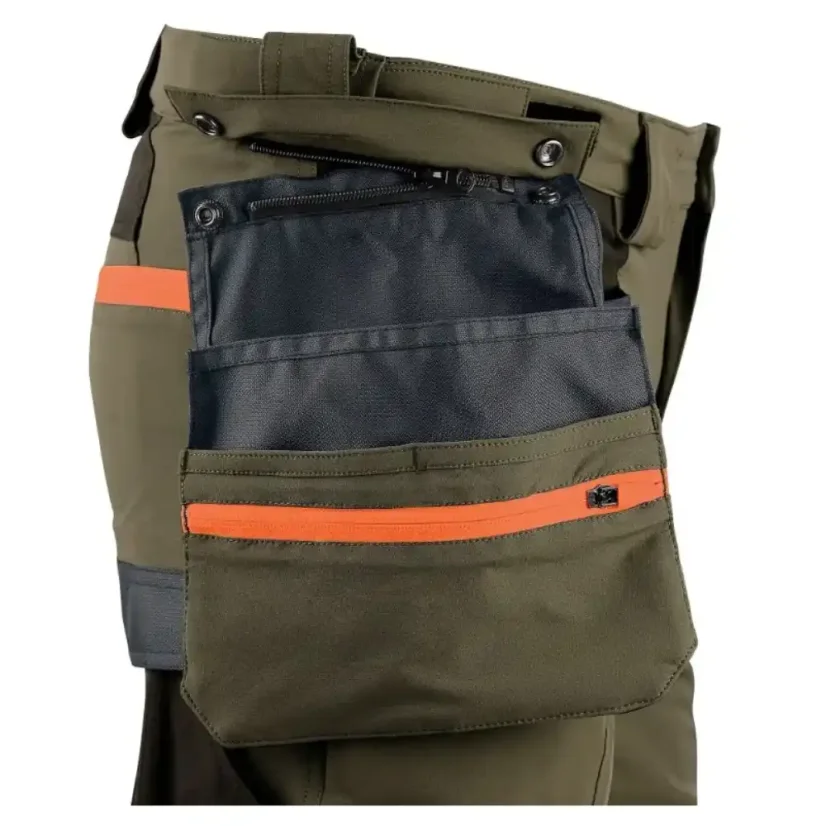Pánske montérkové nohavice CXS NAOS khaki-olivová HV