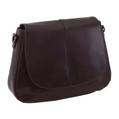 Dámska kožená kabelka Mercucio 250706 tmavohnedá