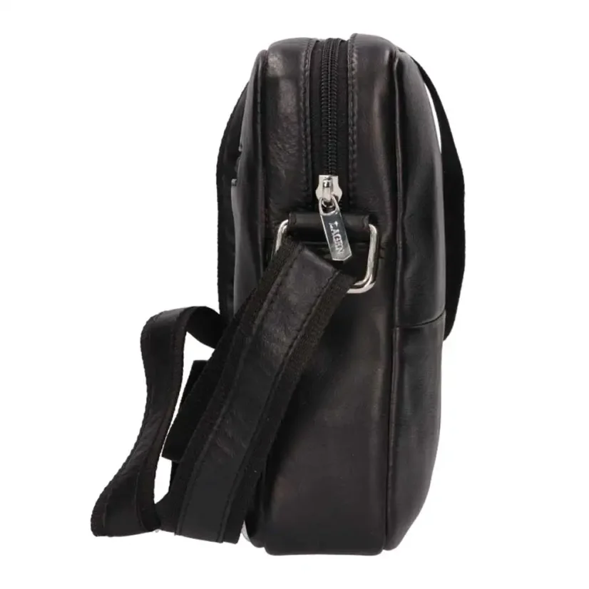 Kožená taška cez plece Lagen 92-4P-500-SM čierna