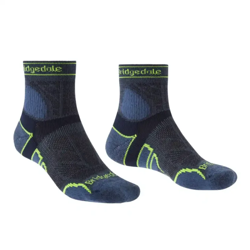 Pánske ponožky Bridgedale Trail Run LW T2 MS 3/4 crew blue