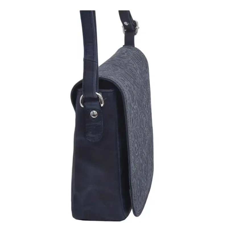 Dámska kožená kabelka Mercucio 250112 modrá