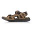 Pánske hnedé kožené sandále Klondike 69810 tan-d.brown