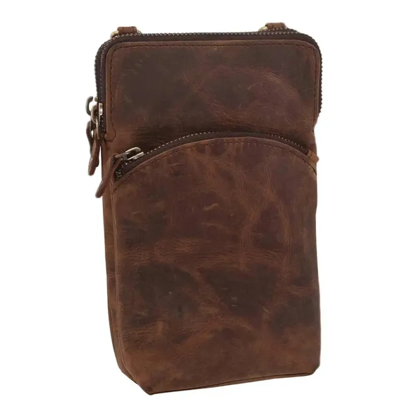 Dámska kožená kabelka 2511538 hnedá