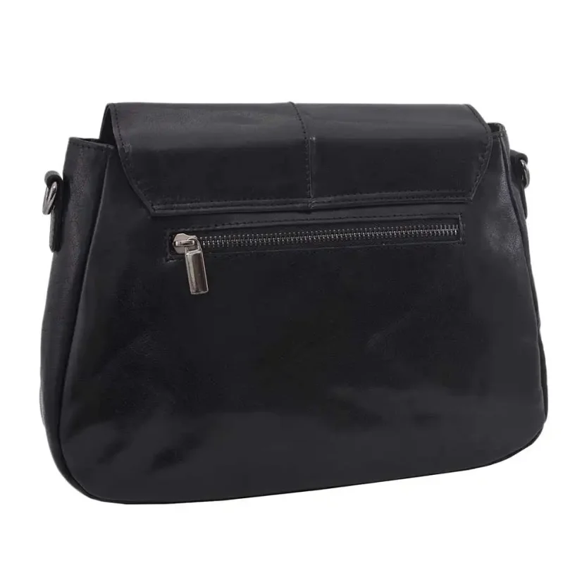 Dámska kožená kabelka Mercucio 250706 čierna