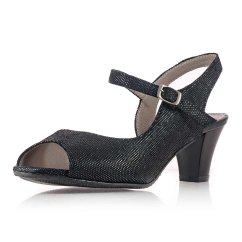 Dámske čierne kožené sandále Stefano 3820 38