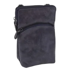 Dámska kožená kabelka 2511538 modrá