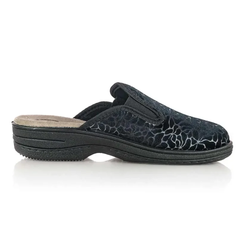 Dámske papuče MEDI LINE 529 tiglio čierne