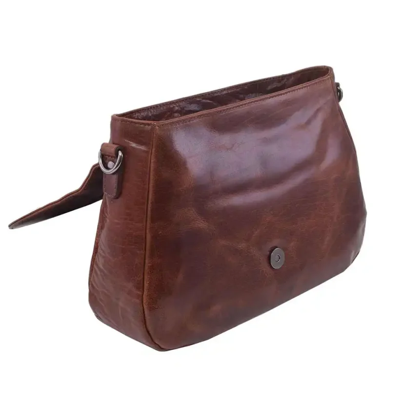 Dámska kožená kabelka Mercucio 250706 koňak