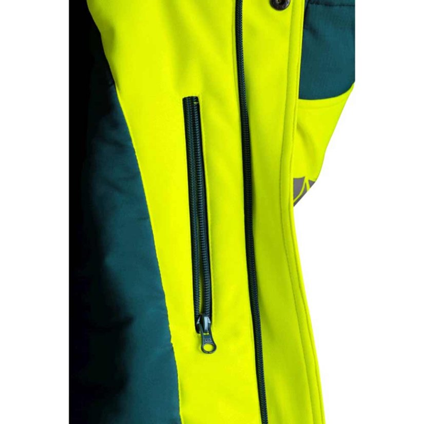 Reflexná bunda Canis CXS BEDFORD WINTER zimná softshell žlto-petrolejová