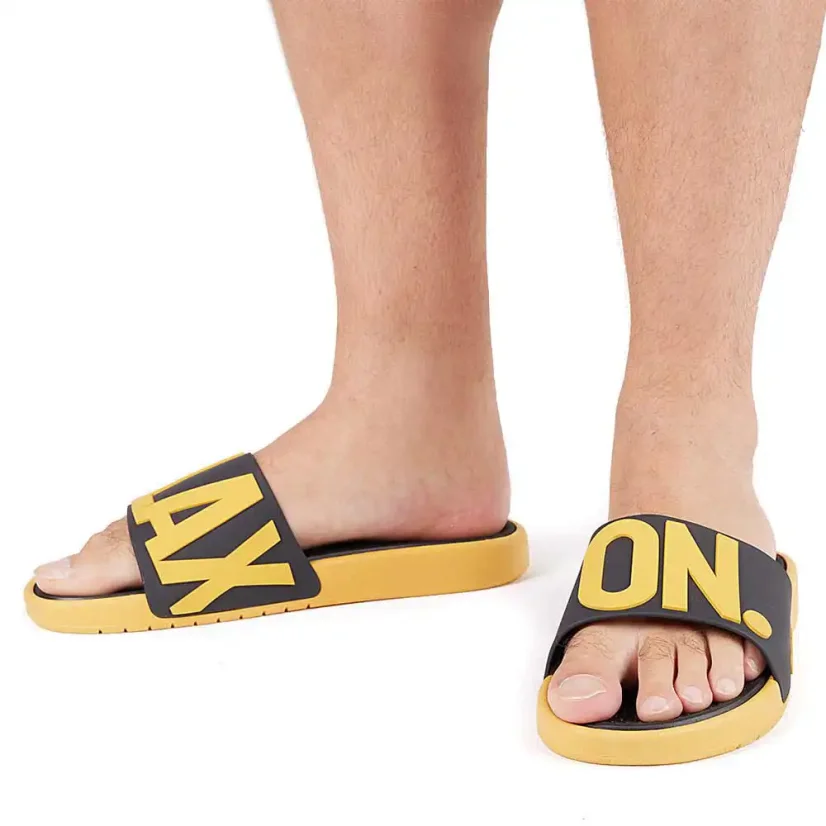 Pánske šľapky Coqui SPEEDY Amber Yellow/Black Relax On