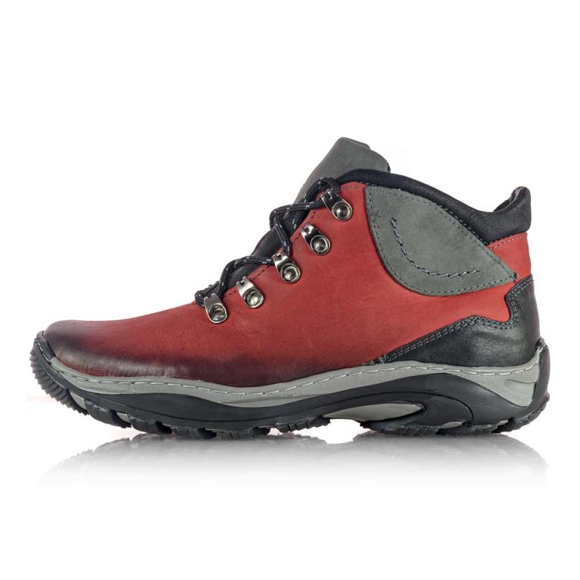 Dámska kožená zimná obuv Klondike T11 red